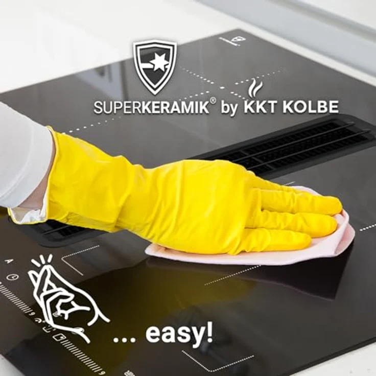KKT KOLBE IND600DRAFT, Induktionskochfeld mit integriertem Dunstabzug, 60 cm, 7,4 kW, 4 Zonen, 9 Stufen, rahmenlos, 638 cbm/h – Bild 5