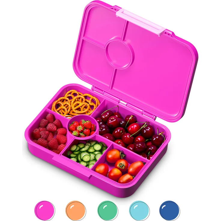 Schmatzfatz Lite Lunchbox, Unterteilte Brotdose für Kinder, BPA-frei, leicht und luftdicht