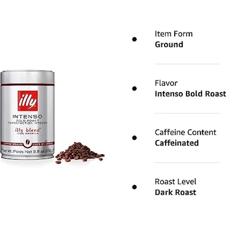 illy Kaffee, Kaffeebohnen Intenso, intensive Röstung - Dose zu 250 g – Bild 5