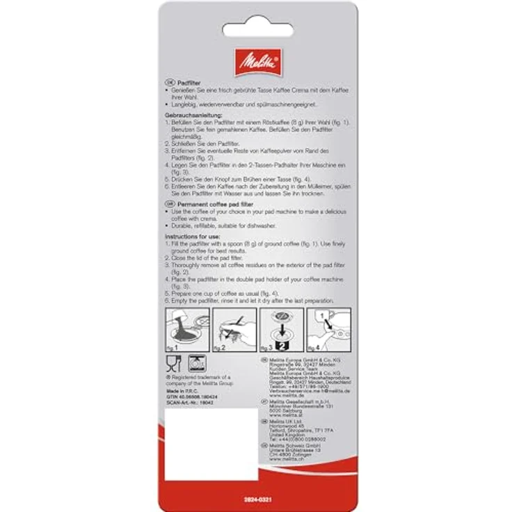 Melitta 180424 Permanent Kaffeefilter 2 Stück für alle Philips Senseo Kaffeepadmaschinen – Bild 2