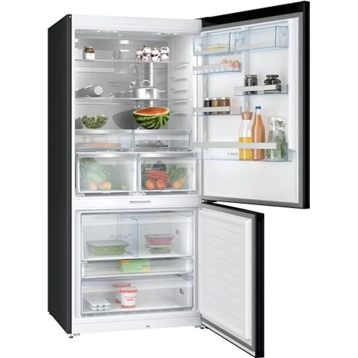 Bosch KGP86AXB0N, Serie 8, Smarte XXL-Kühl-Gefrier-Kombination, Edelstahl schwarz, NoFrost, Flexibles Interieur, 3x längere Frische, absorbiert Gerüche – Bild 2