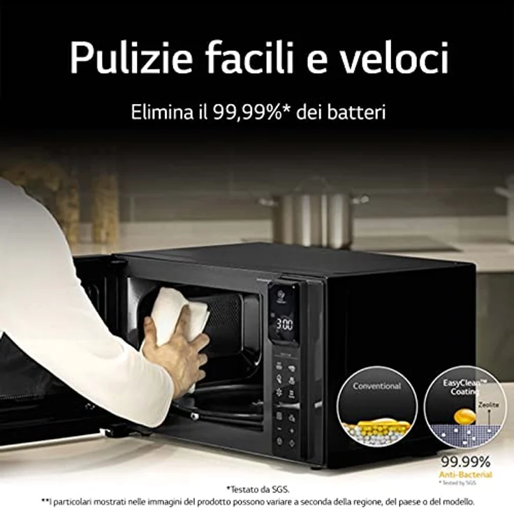 LG NeoChef MH6336GIB Mikrowelle Kombi-Mikrowelle mit Grill, 23 Liter Garraum, 1150 Watt, Standgerät, schwarz – Bild 5