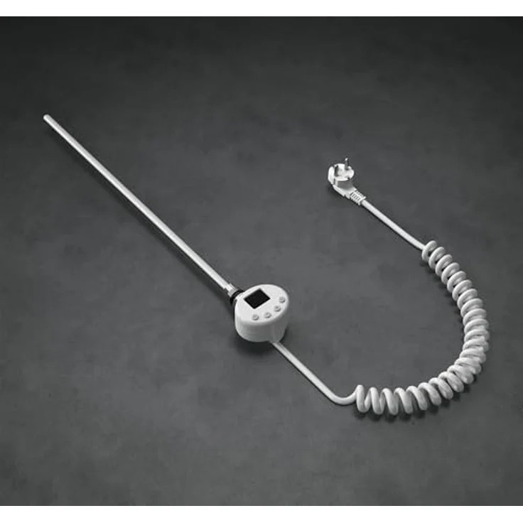 doporro Heizstab mit Thermostat 1000W, Edelstahl Heizpatrone mit LCD Bildschirm, Temperaturregelung und Überhitzungsschutz, Weiß für Badheizkörper & Handtuchwärmer – Bild 3