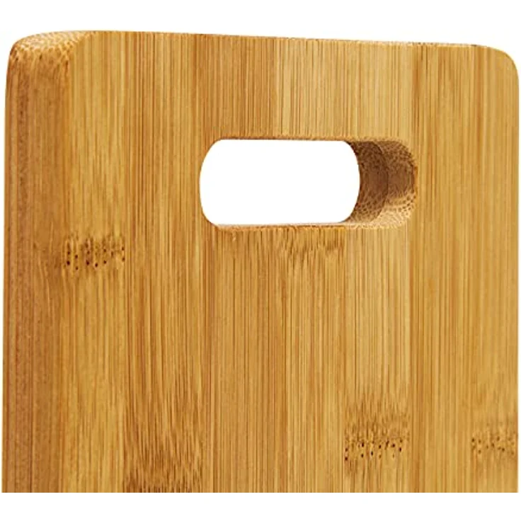Relaxdays Schneidebrett Bambus mit Griff H x B x T: ca. 1,5 x 35 x 15 cm Küchenbretter im 4er Set auch als Frühstücksbrettchen und Servierbrett aus Holz beidseitig nutzbar messerschonend robust, natur – Bild 8