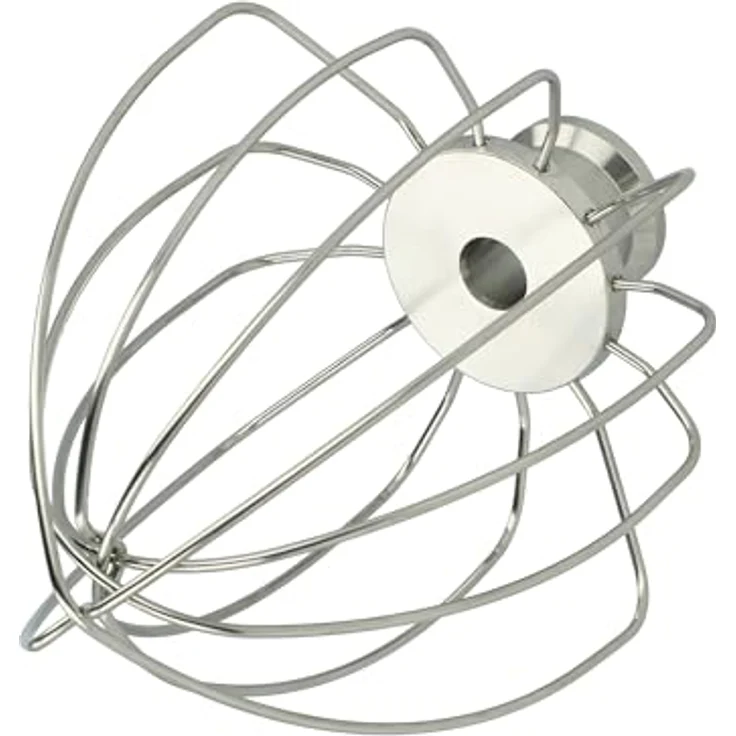 vhbw Schneebesen für Kitchenaid Küchenmaschinen, Edelstahl, kompatibel mit 4,3, 4,7, 4,8 L Schüsseln, ideal zum Schlagen von Sahne und Eiweiß – Bild 1