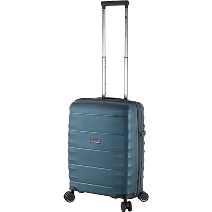 Von Cronshagen Reisetrolley Balto | Stabiler Hartschalen Koffer mit 4 leichtlaufenden Doppelrollen und 3-stelligem TSA-Zahlenschloss (Grün, S - Handgepäck 55cm)