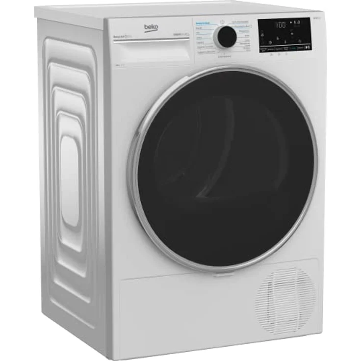 Beko B5T4824IF Wäschetrockner 8 kg, Frontlader Wärmepumpentrockner, Allergikergeeignet, 15 Programme, Dampffunktion, Knitterschutz, Sensortrocknung, Silent-Programm, Aquawave Schontrommel, Weiß – Bild 2