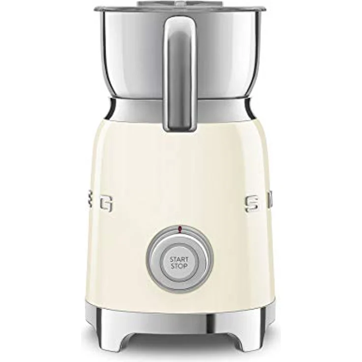 Smeg MFF01CREU Milchaufschäumer, 500W, 600ml warme & 250ml kalte Milch, creme – Bild 3