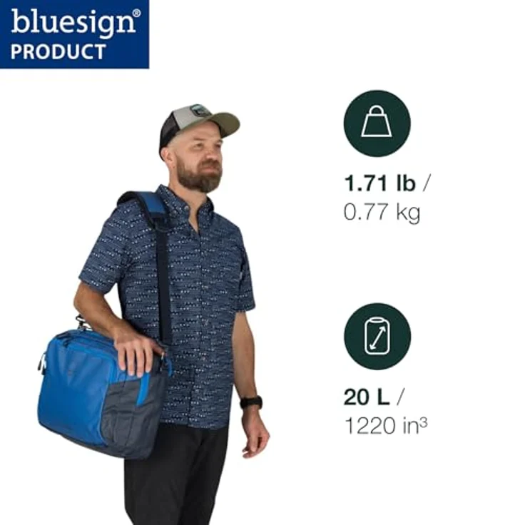 Osprey Transporter Carryon Boarding Bag, 46 cm mit Laptopfach, schwarz (Raven Black) – Bild 2