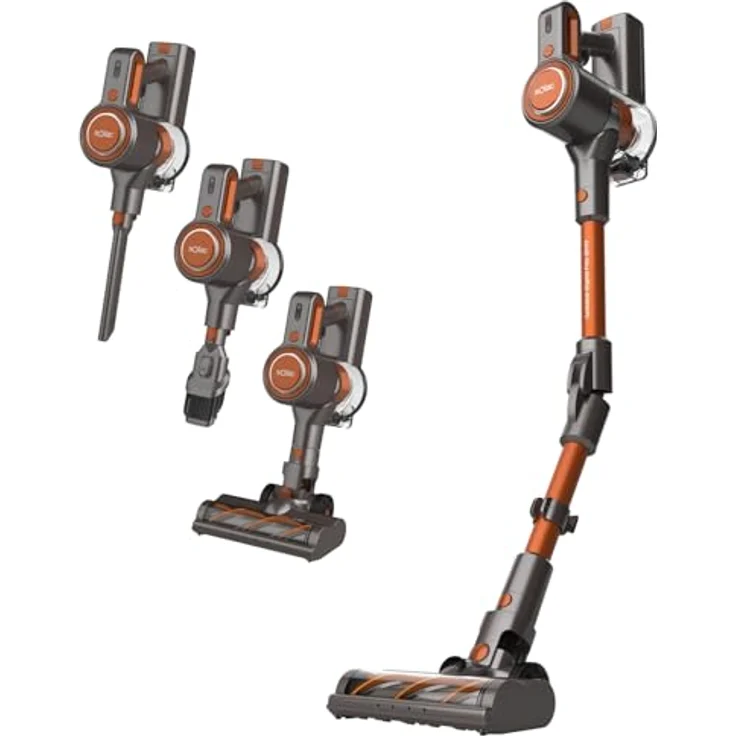 Solac Turbobat Digital Flex AE2515, Elektrischer Kehrbesen mit 200W Digitalmotor, 29.6V Akku, Flexibles 90° Rohr, Metall/Kunststoff, Braun/Kupfer – Bild 1