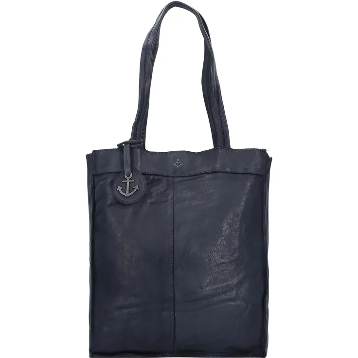 Harbour 2nd Anchor Love Elbe 1 Shopper Tasche Leder 29 cm, Blau