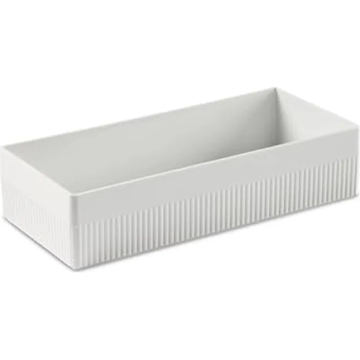 Authentics Stapelbox Kali M, Aufbewahrungsbox aus ABS, Weiß, 28.5 x 12 x 6 cm