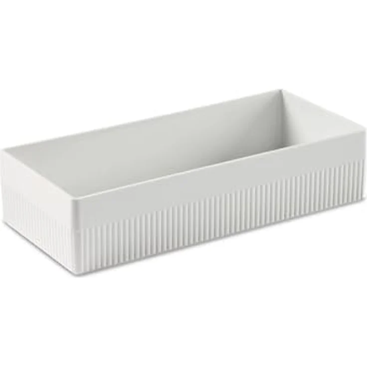 Authentics Stapelbox Kali M, Aufbewahrungsbox aus ABS, Weiß, 28.5 x 12 x 6 cm – Bild 1