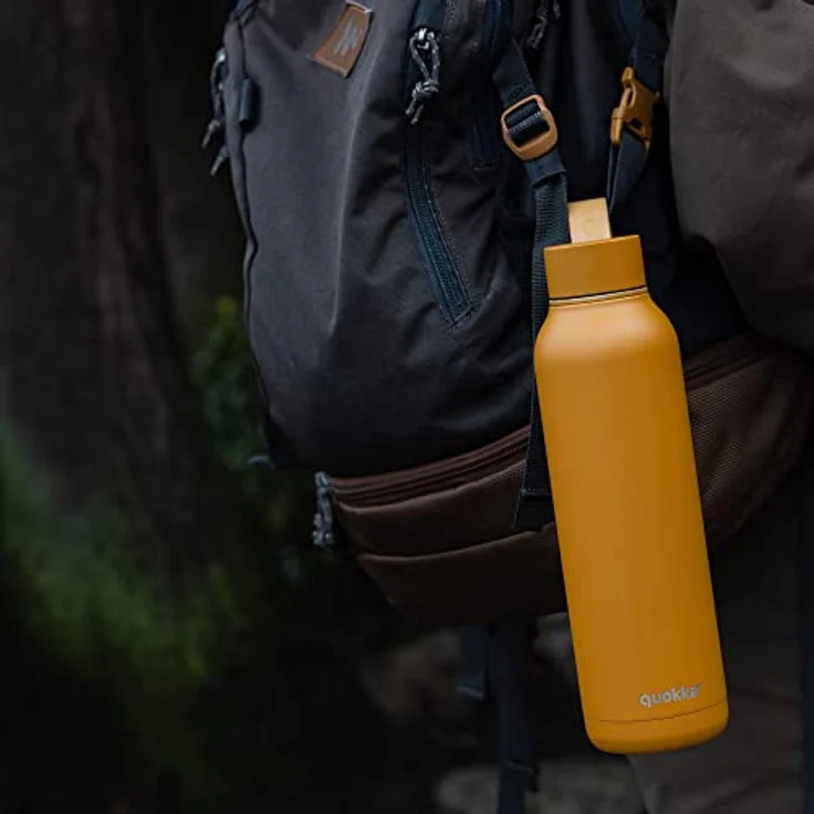 Quokka SOLID Amber, Thermosflasche aus Edelstahl mit Halterung, 630 ml, doppelwandige Vakuumisolierung, BPA-frei – Bild 2