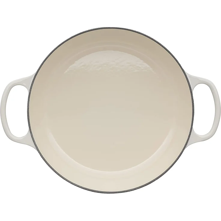 Le Creuset Signature Gourmet Bräter rund, 26cm, meringue – Bild 4