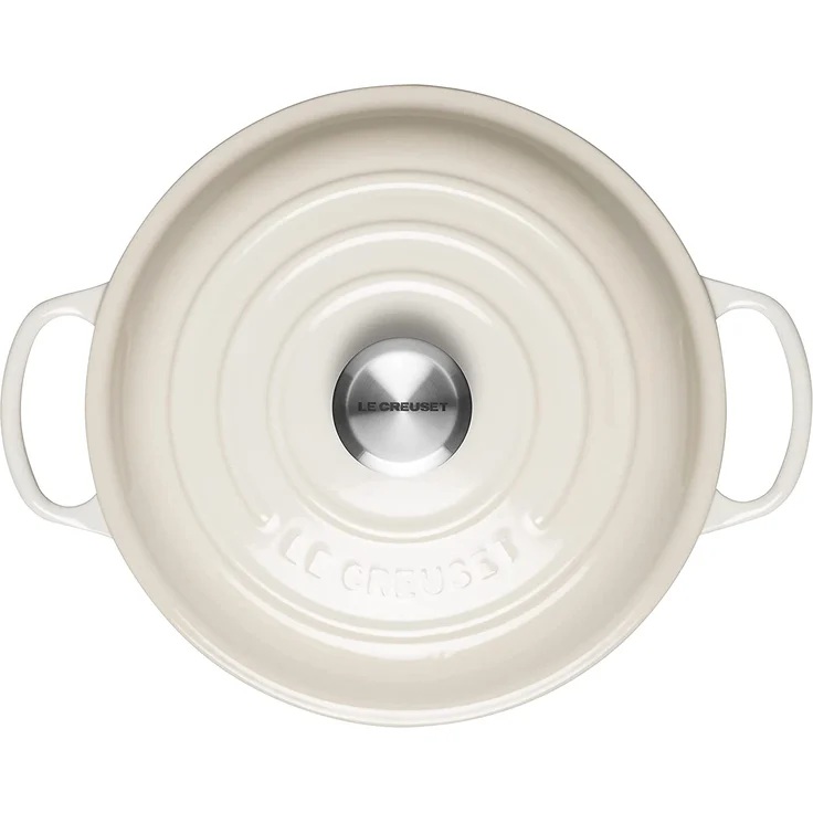 Le Creuset Signature Gourmet Bräter rund, 26cm, meringue – Bild 2