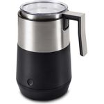 Tchibo Induktions-Milchaufschäumer, Spülmaschinengeeigneter Rührbehälter, Einsatz und Deckel, warmer und kalter Milchschaum, für Latte Macchiato, Cappuccino und Kakao, schwarz