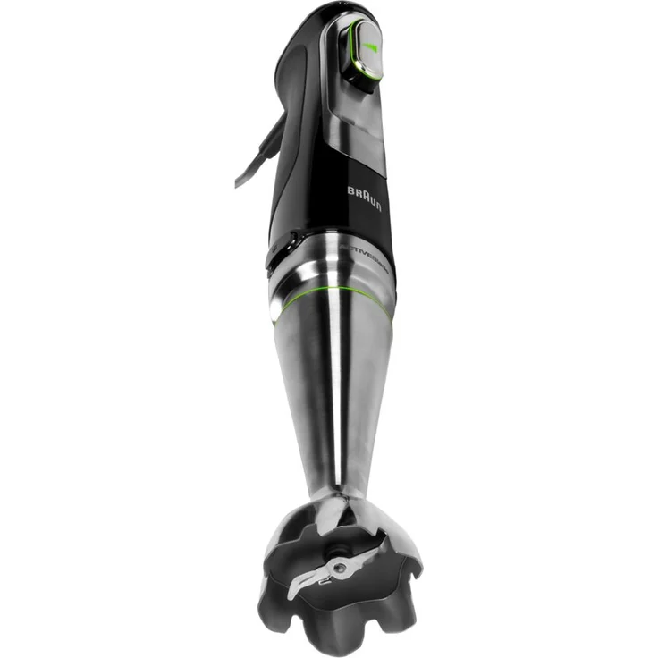 Braun MQ9135XI MultiQuick 9 Stabmixer-Set, 1200 Watt, Schneebesen, Crushed-Eis, Zerkleinerer, Advanced-Smart-Speed, stufenlos, Easy-Click, silber, schwarz – Bild 4