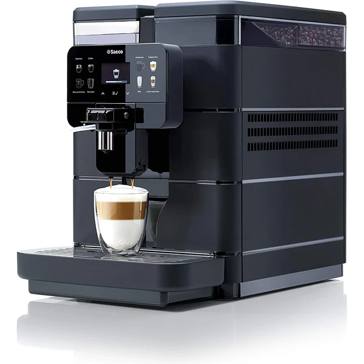 Saeco Royal OTC One Touch Cappuccino Kaffeevollautomat mit Milchsystem und integriertem Mahlwerk, Saeco Royal OTC 9J0080, schwarz – Bild 2