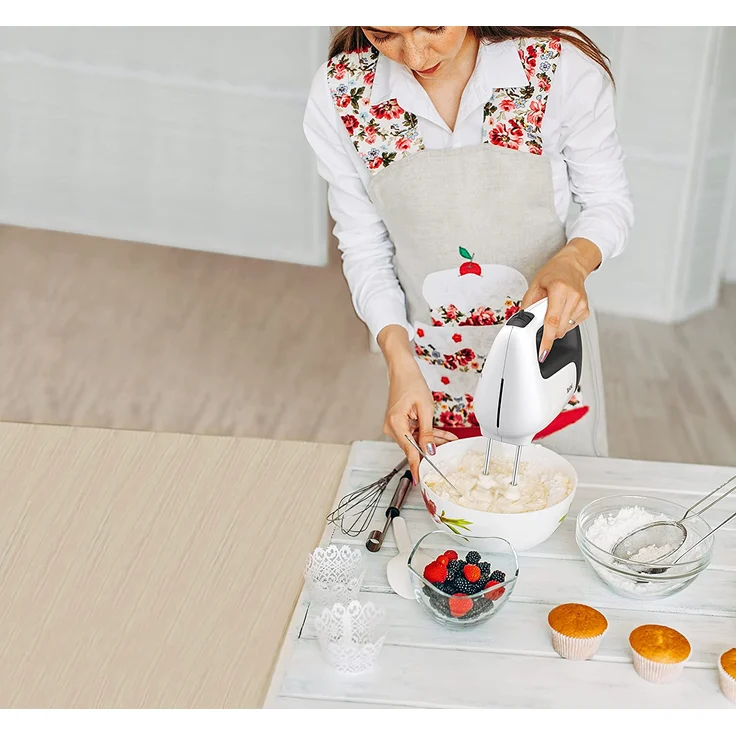 Tefal HT462138 Prep'mix+ Handmixer, 6 Geschwindigkeiten, 500W, Kunststoff, weiß – Bild 3