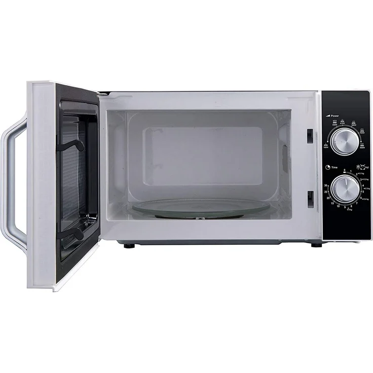 Sharp R204BA Mikrowelle, Standgerät, schwarz-silber, 800 Watt, 20 Liter Garraum, 6 Leistungsstufen, Timer bis 30 Min. – Bild 4
