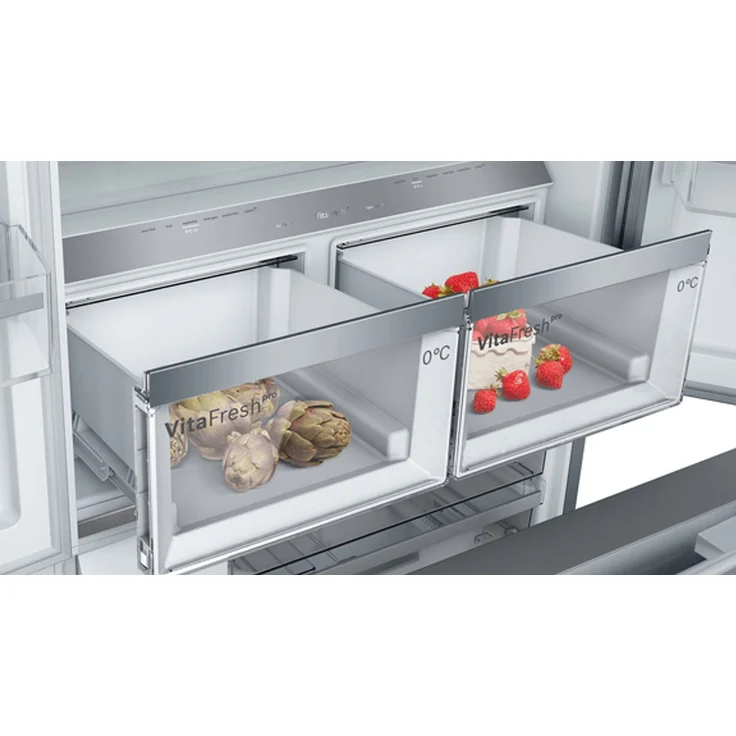 Bosch KFF96PIEP Kühl-Gefrierkombination, freistehend, silber, LED, Smart Connectivity, Breite 91 cm, Energieklasse E – Bild 4