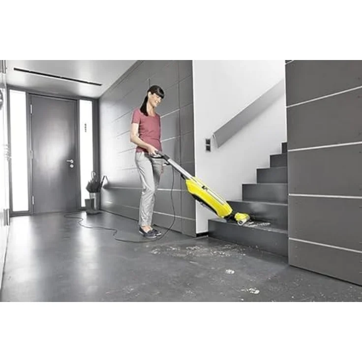 Kärcher FC 5 Cordless Elektrischer Bodenreiniger zum Wischen mit Saugfunktion (Flächenleistung je Tankfüllung: 60 m², waschbare Mikrofaserwalze, flexibles Drehgelenk) – Bild 3
