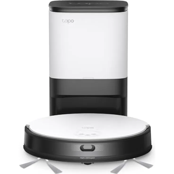 TP-Link Tapo RV20 Mop Plus, MagSlim LiDAR Roboter mit Navigation + Intelligente automatische Entleerungsstation, 2700Pa Starksaugung, 3 Stunden Dauerreinigung