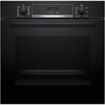 Bosch HBA574BB3 Serie 4 Einbau-Backofen mit Pyrolyse-Selbstreinigung und 3D-Heißluft, Schwarz