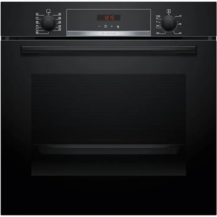 Bosch HBA574BB3 Serie 4 Einbau-Backofen mit Pyrolyse-Selbstreinigung und 3D-Heißluft, Schwarz