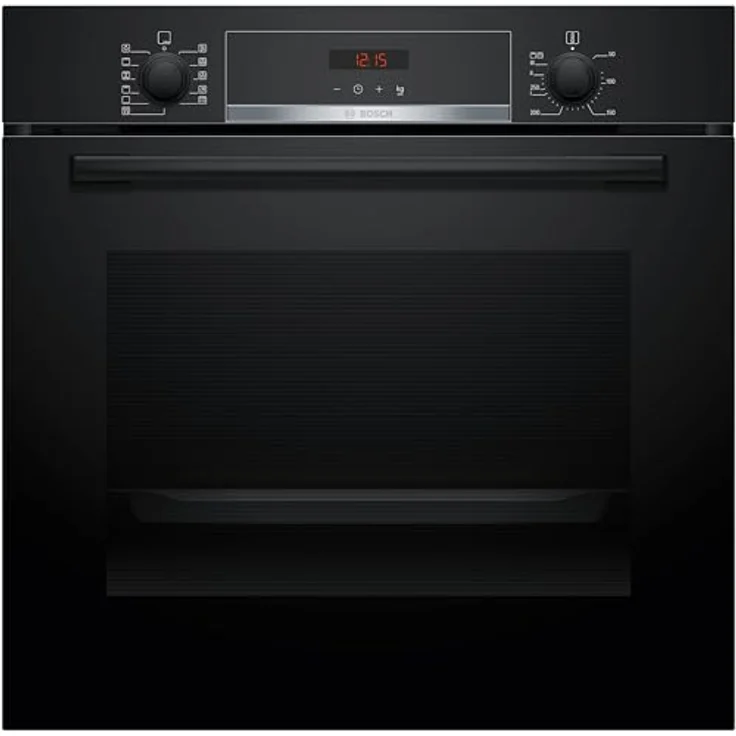 Bosch HBA574BB3 Serie 4 Einbau-Backofen mit Pyrolyse-Selbstreinigung und 3D-Heißluft, Schwarz – Bild 1