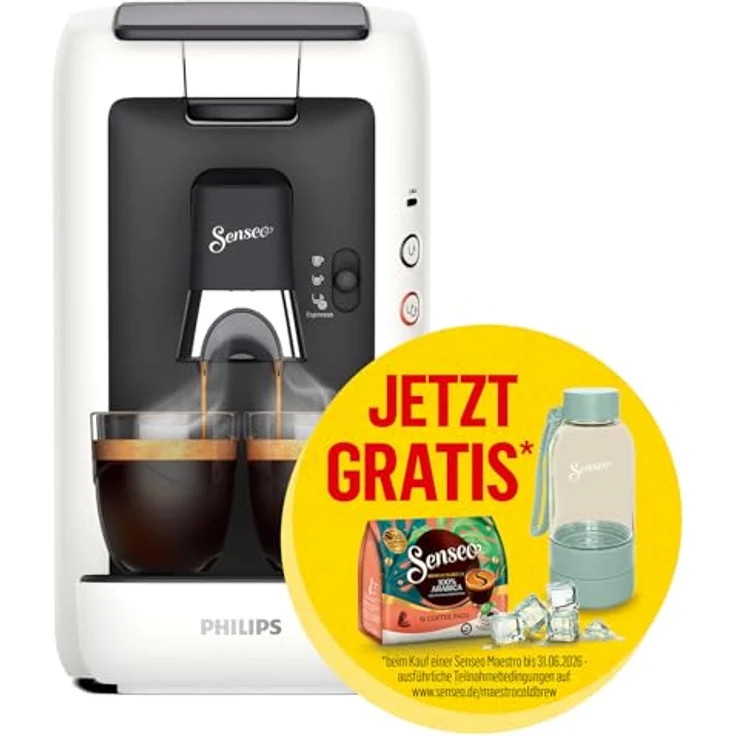 Philips CSA260/10 Senseo Maestro Kaffeepadmaschine, 1450 W, weiß – Bild 3