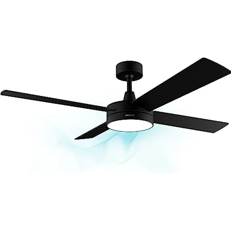 Cecotec Deckenventilator EnergySilence Aero 5200 Line, 60 W Kupfermotor, 132 cm (52"), mit Fernbedienung, Timer, LED-Licht und Winterfunktion, schwarz – Bild 1