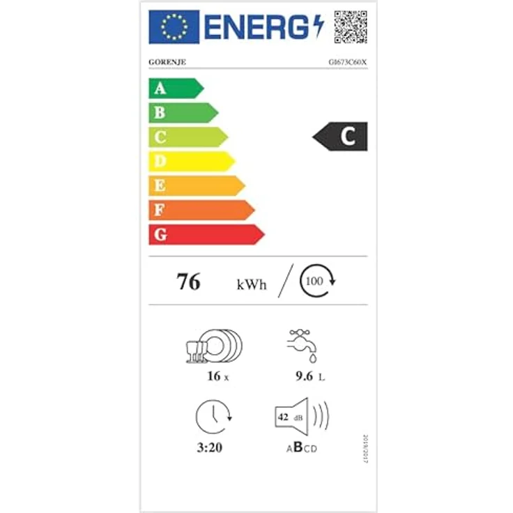 Gorenje GI673C60X Einbaugeschirrspüler, 16 Maßgedecke, Energieeffizienzklasse C, teilintegrierbar – Bild 12