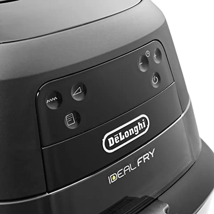 De'Longhi FH2184.BK IDEALFRY Luftfritteuse, Kapazität 1,25 kg, digitales Bedienfeld, 5 voreingestellte Programme, Bullaugen, SHS Double-System, leichtes Braten, maximale Leistung 1400 W, Schwarz – Bild 2
