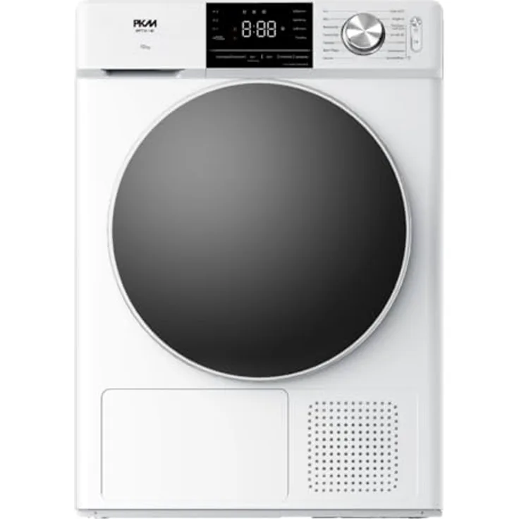 PKM WPT10-14E Wärmepumpentrockner, 10 kg mit LED-Display, 14 Trocknungsprogrammen und Startzeitvorwahl