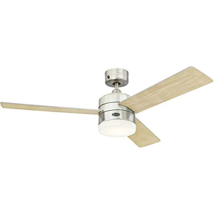 Westinghouse Lighting Westinghouse Alta Vista 7205440 Deckenventilator,A+, Metall, 17 W, edelstahl, 122 x 122 x 35 cm – Bild 2