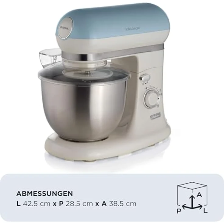 Ariete 1588 05 Vintage Küchenmaschine, stainless_steel, Blau,Weiß – Bild 3
