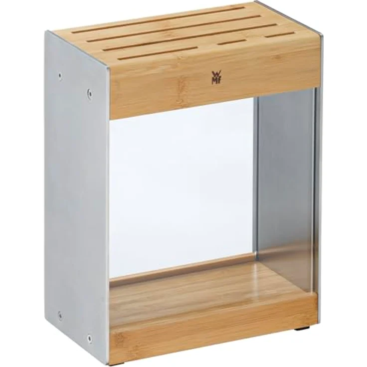 WMF Messerblock Transparent unbestückt leer ohne Messer Flextec, Bambus, hell, kompaktes Design, platzsparend – Bild 1