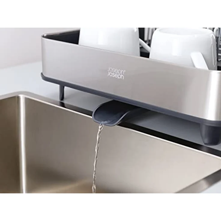 Joseph Joseph Extend Steel Ausziehbarer Geschirrkorb mit Ablaufstutzen - Grau – Bild 2