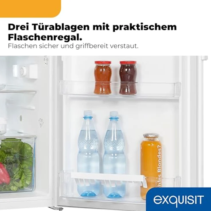 Exquisit KS516-4-H-010D Kühlschrank, freistehend, weiß, LED, Breite 56 cm, Energieklasse D – Bild 10