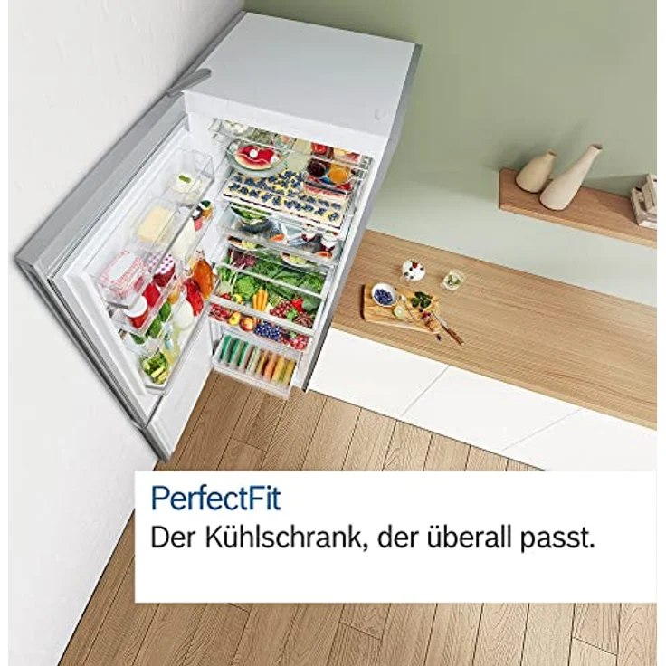 Bosch KGN49VXCT Kühl-Gefrierkombination, freistehend, Edelstahl schwarz, NoFrost, VitaFresh, Breite 70 cm, Energieklasse C – Bild 7