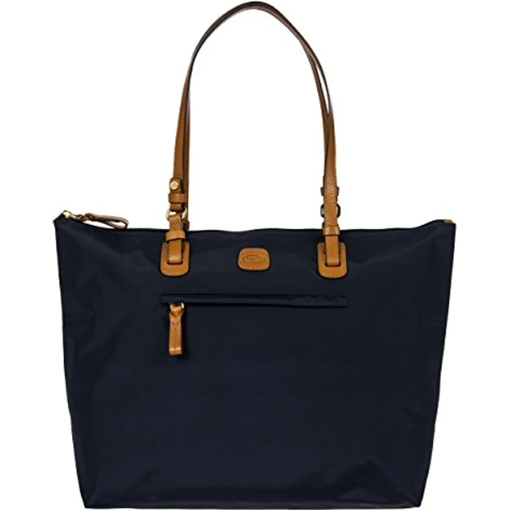 Bric's X Bag 3in1 Shopper, eleganter Nylon-Shopper mit Lederdetails, schwarz, inkl. Reißverschlussetui – Bild 1