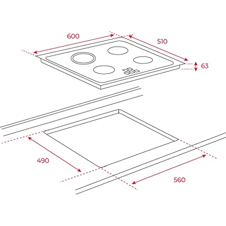 Teka TB6315 Glaskeramik-Kochfeld 3 Zonen 60cm autark – Bild 7