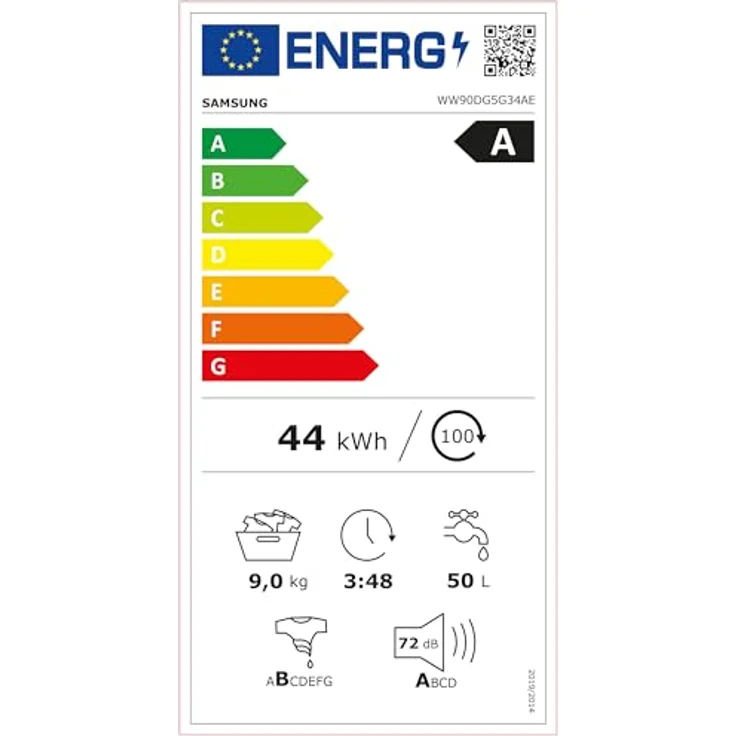 Samsung WW90DG5G34AEEG, Slim Waschmaschine mit 9 kg Kapazität, AI Ecobubble™, Super Speed Programm und SmartThings App – Bild 16