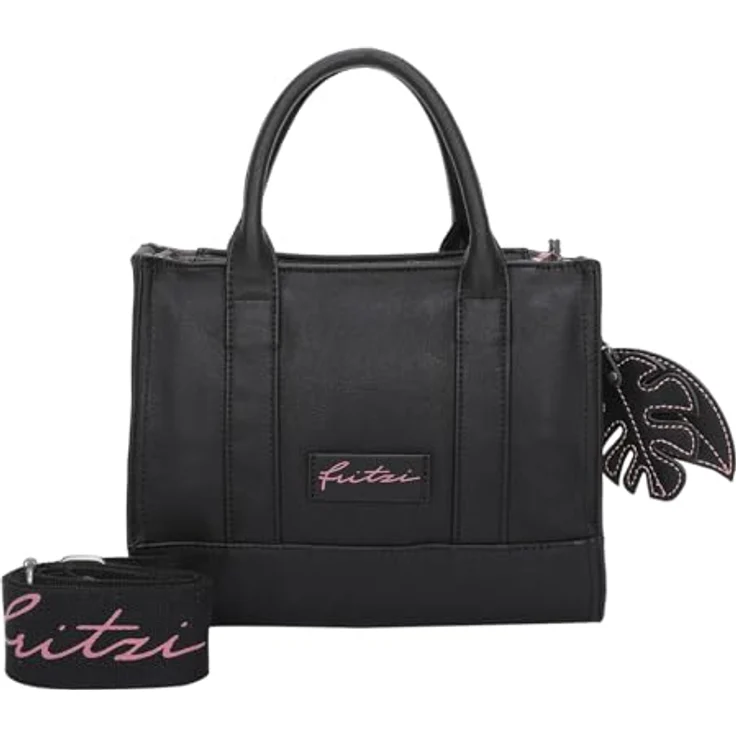 Fritzi aus Preußen Square Handtasche, 26 cm, Schwarz, praktische Größe mit ausreichend Stauraum für Wertsachen – Bild 1