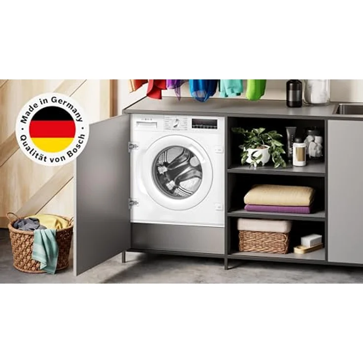 Bosch WIW 28443, Frontlader-Waschmaschine, C, Fassungsvermögen 8 kg, Standgerät, Breite 60 cm, weiß – Bild 3