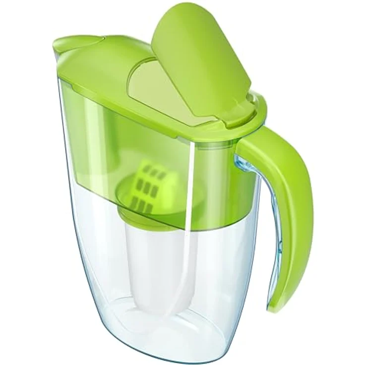 AQUAPHOR Smile hellgrün inkl. 1 A5 Filterkartusche-kompakter Wasserfilter zur Reduzierung von Kalk, Chlor & Schwermetallen, Kapazität 350 l, Kunststoff, Volumen 2,9 l – Bild 6