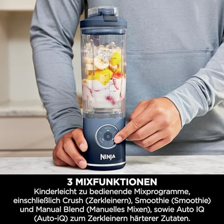 Ninja Blast Max BC251EUNV Standmixer, kabellos mit PowerBlast-Technologie, Farbe: Blau – Bild 5