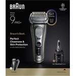 Braun Series 9 PRO+ 9675cc Folienrasierer – Bartdichte-Sensor, 60 Min Laufzeit, inkl. Etui & Reinigungsstation